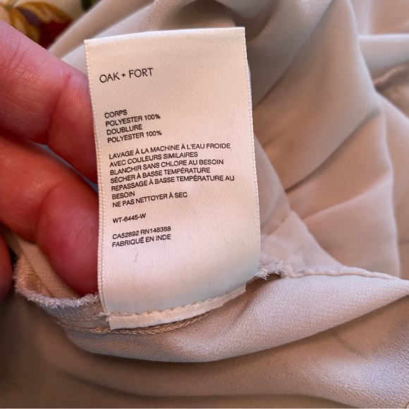 Oat + Fort blouse Long Sleeve V neck floral Blouse empire waist - Picture 9 of 9